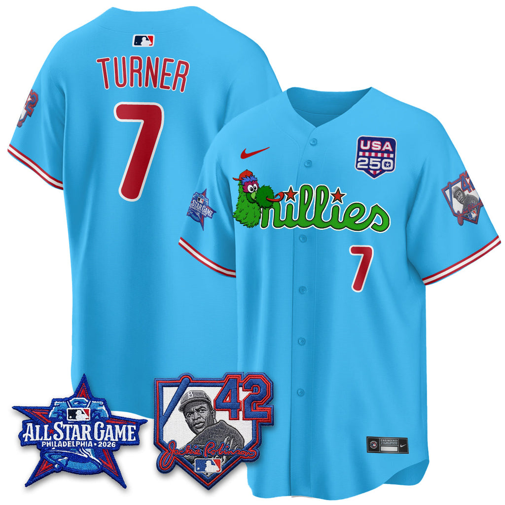 Philadelphia Phillies Phanatic 2026 New Era & 250th USA Vapor Limited Jersey - All Star Game - All Stitched