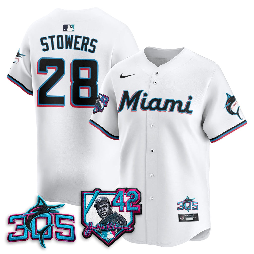Miami Marlins 2026 Jackie Robinson New Era Vapor Limited Jersey - All Stitched