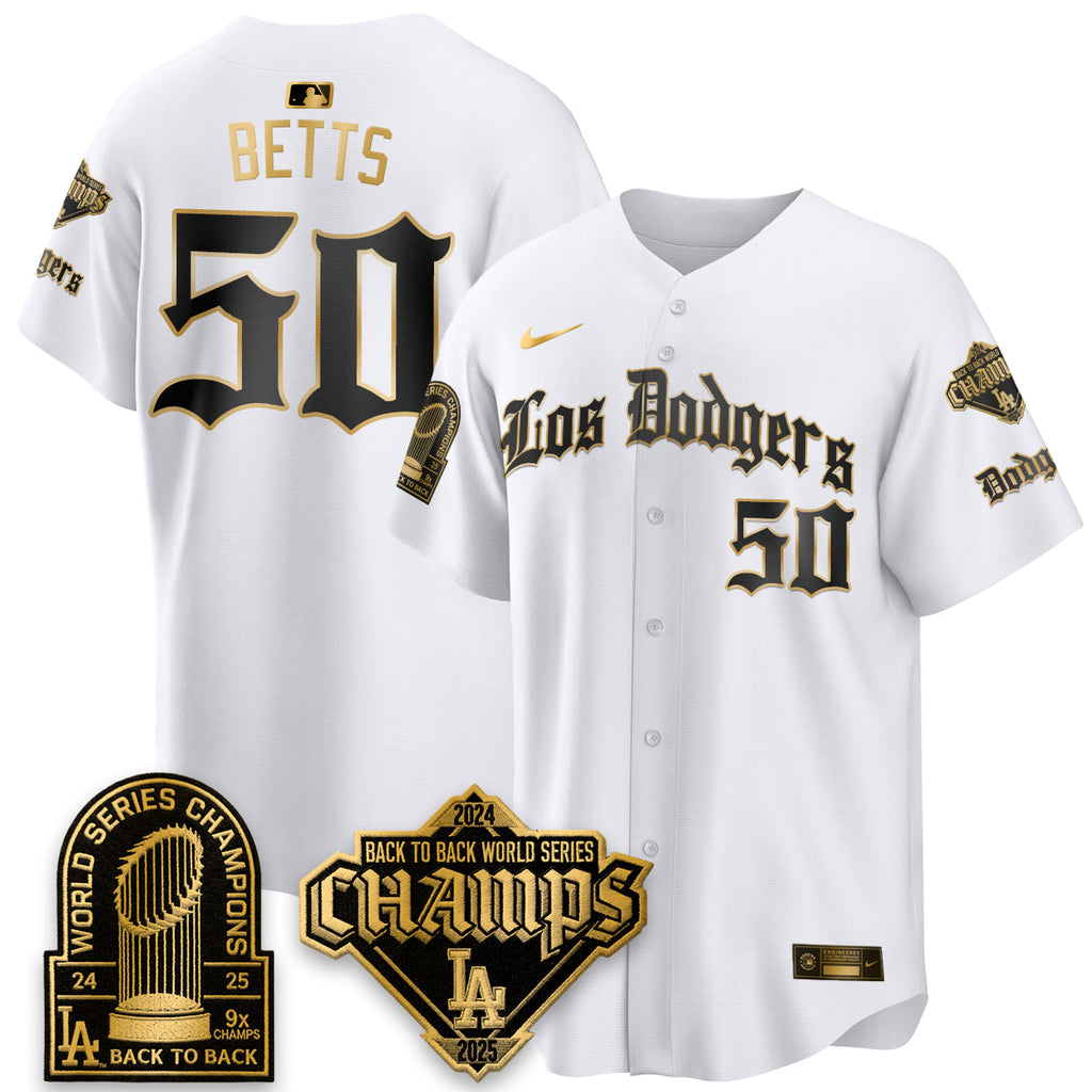 Los Angeles Dodgers World Series Champions B2B Patch Vapor Premier Limited Gothic Edition Jersey - All Stitched