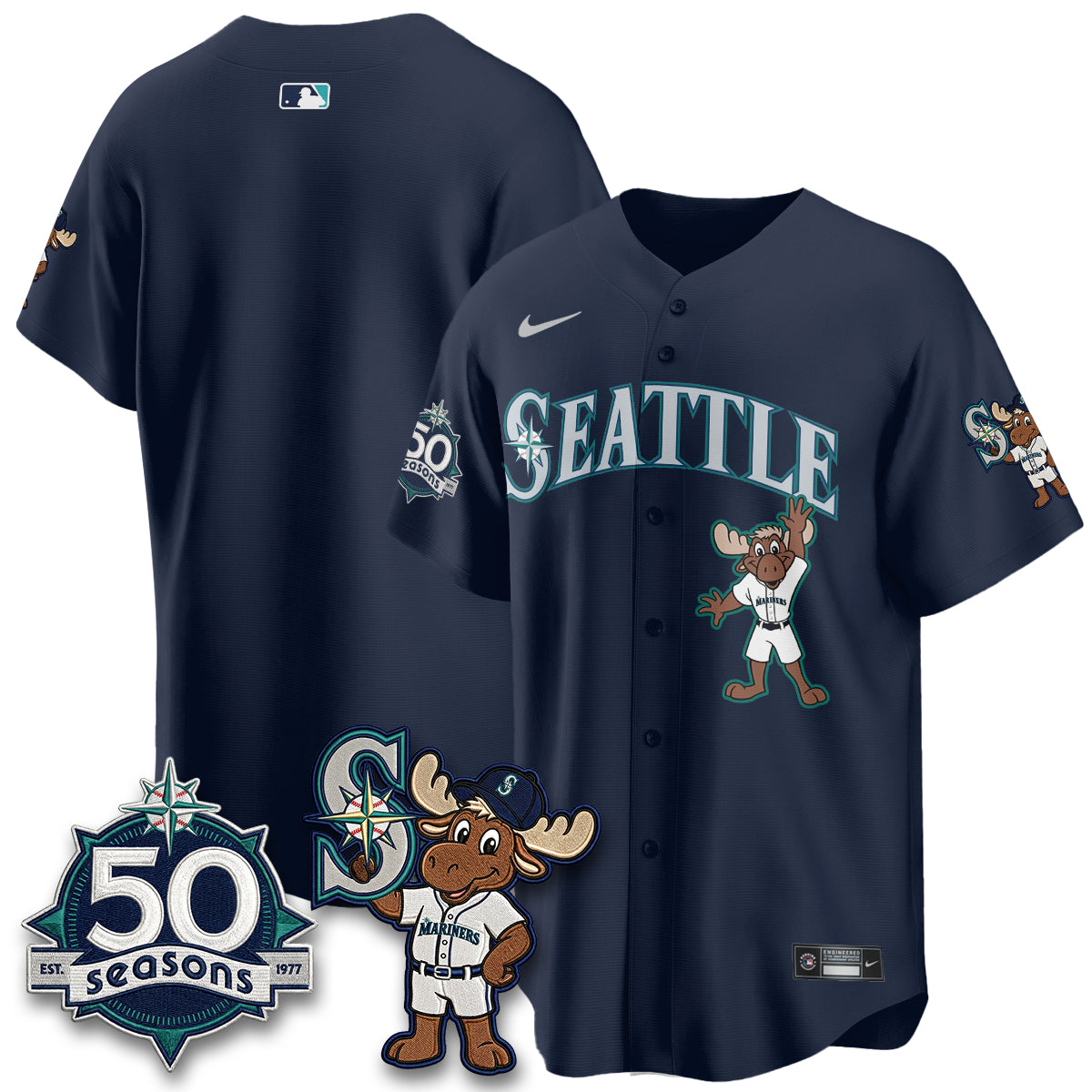 Seattle Mariners Mascot Jersey - All Stitched