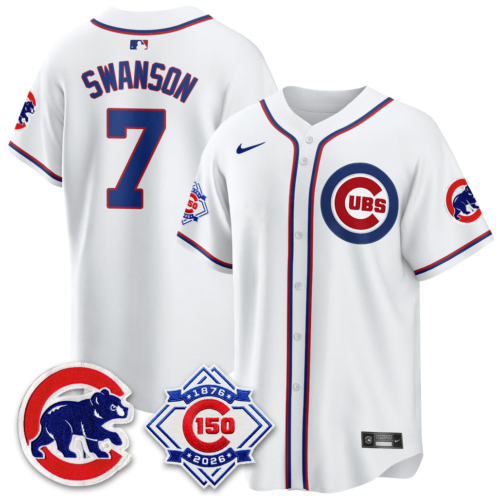 Chicago Cubs 150th Anniversary Black Out Style Vapor Premier Limited Jersey - All Stitched