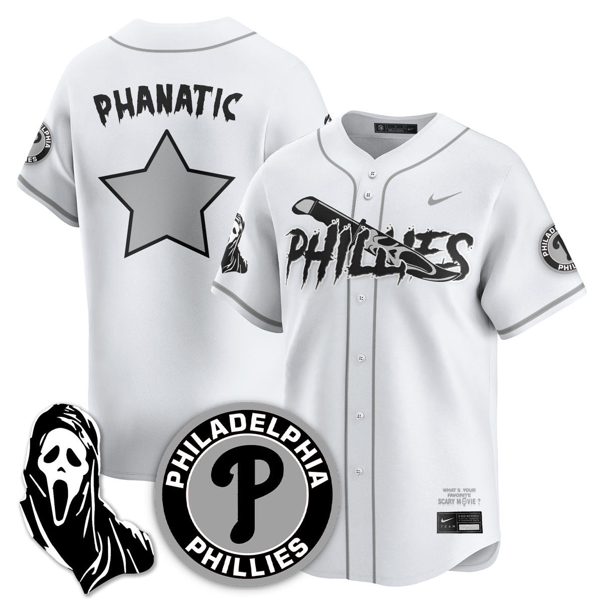 PHI "Scream Ghostface" Men Jersey - Stitched