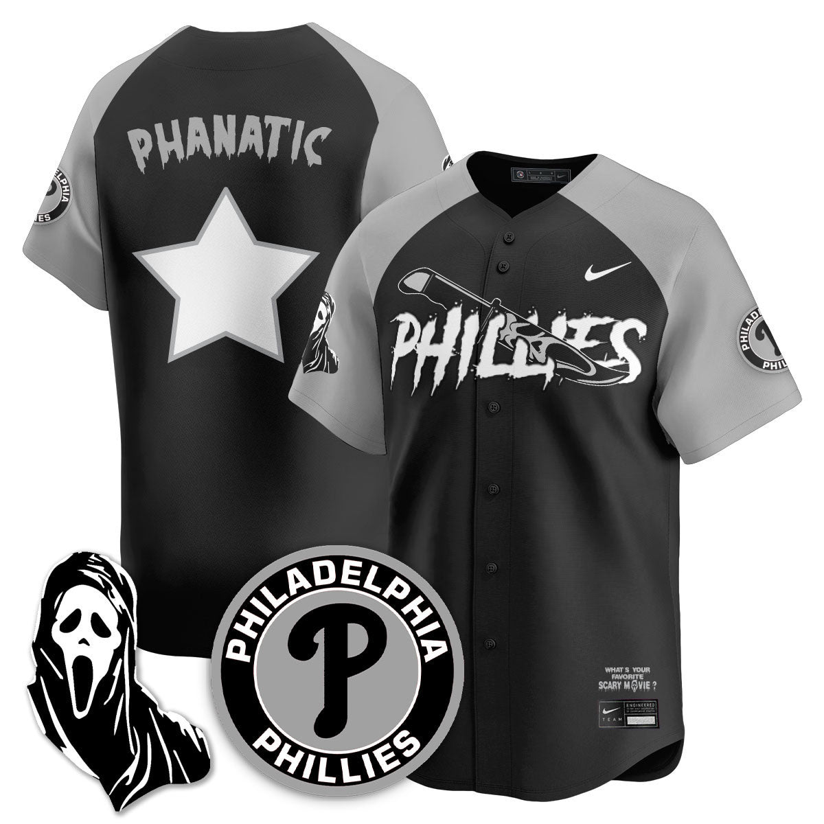 PHI "Scream Ghostface" Men Jersey - Stitched