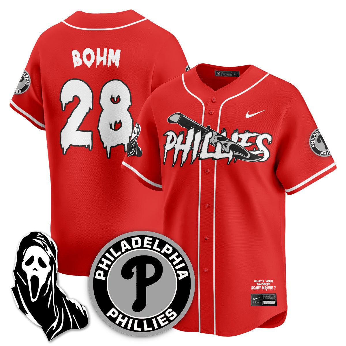 PHI "Scream Ghostface" Men Jersey - Stitched