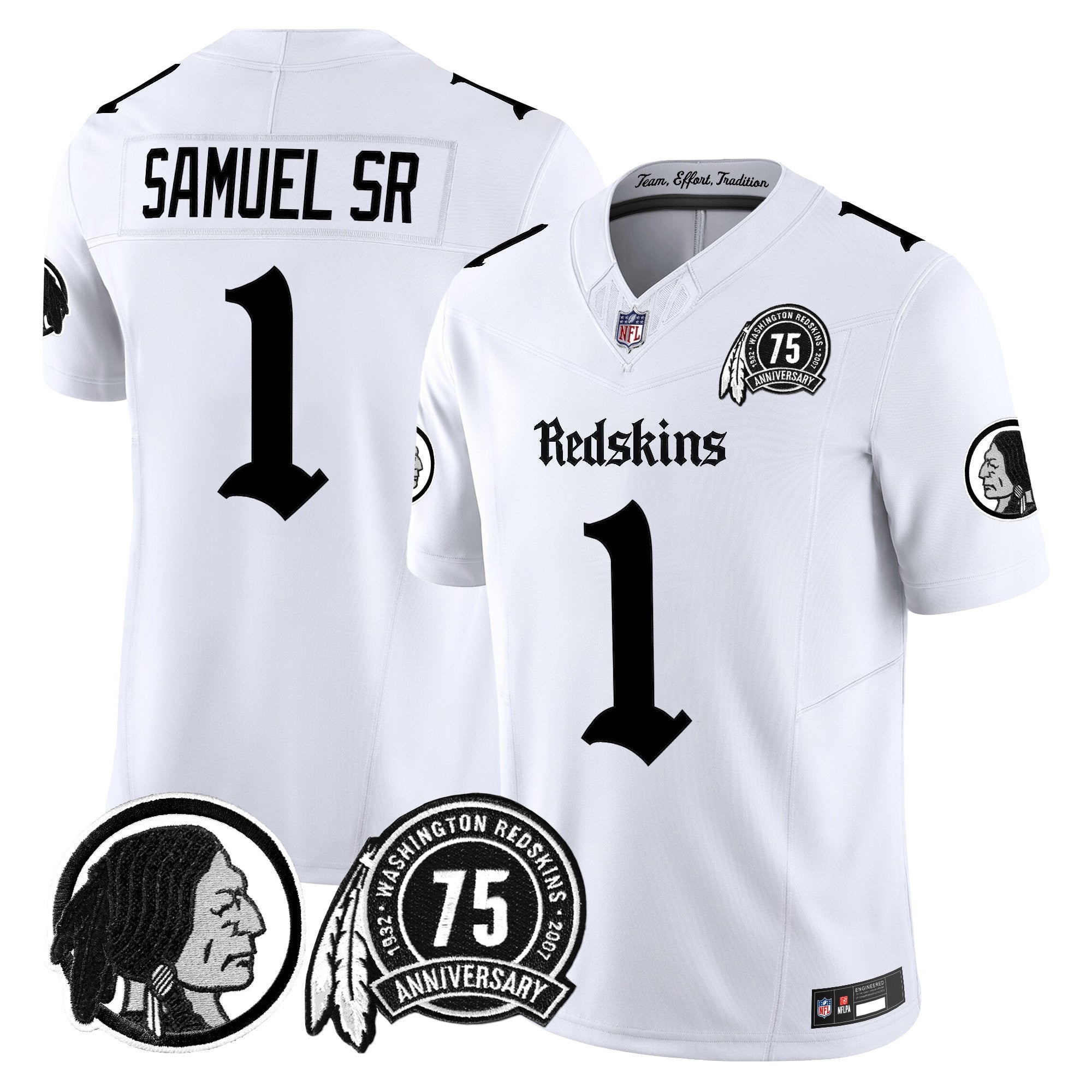 Men's Washington Redskins 'Gothic Capital Edition' Vapor Limited Jersey - All Stitched