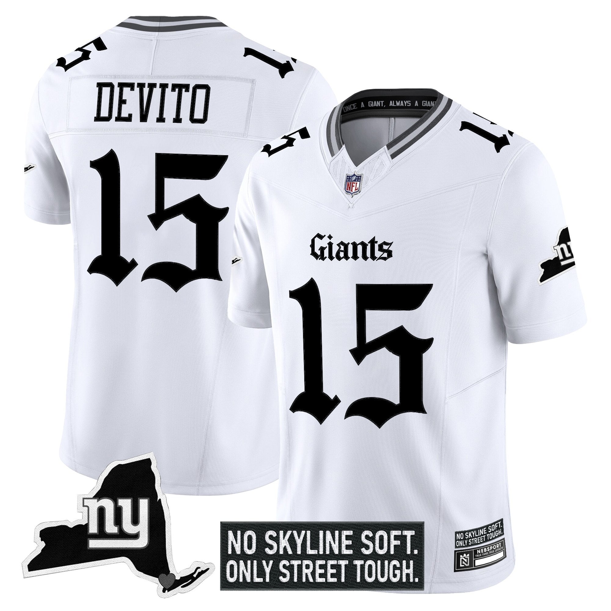 Men's New York Giants 'Gothic Gotham Edition' Vapor Limited Jersey - All Stitched