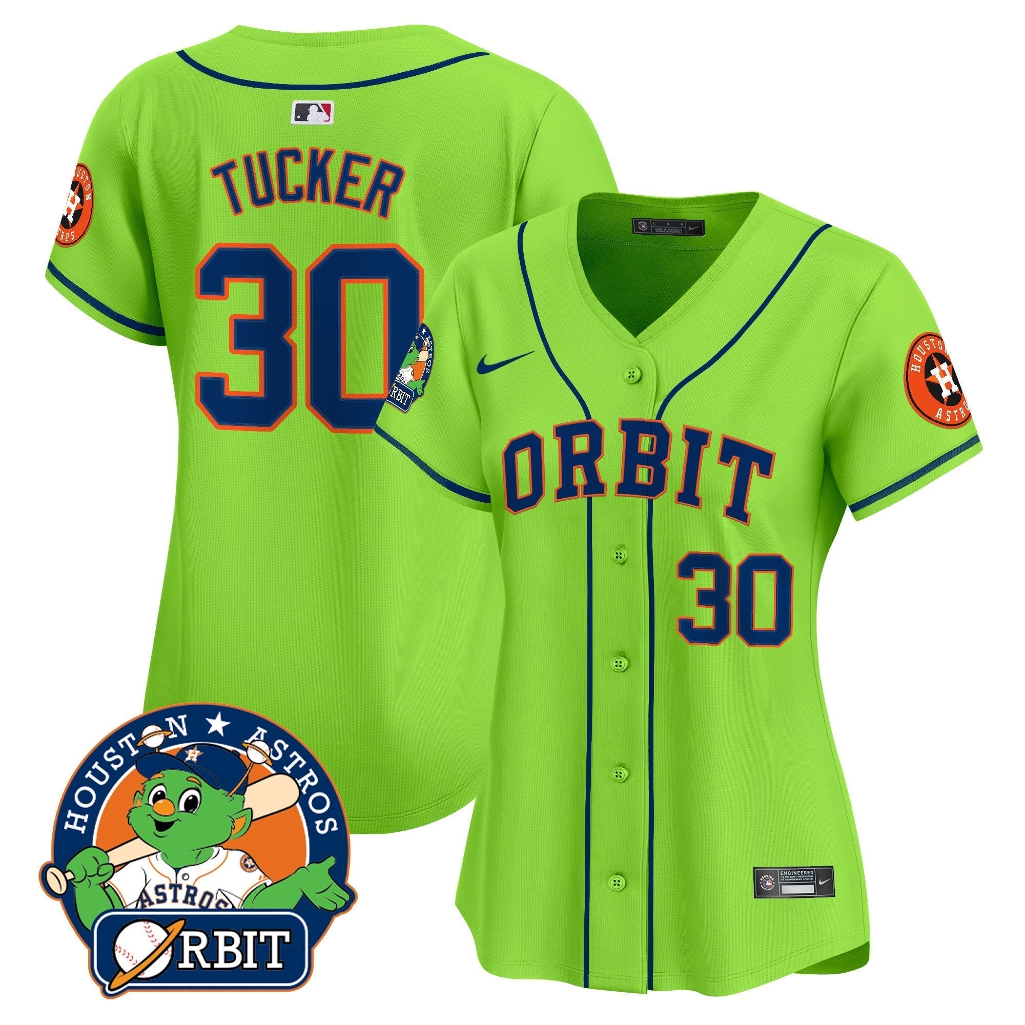 Women's Astros Orbit Patch Vapor Premier Limited Jersey - All Stitched
