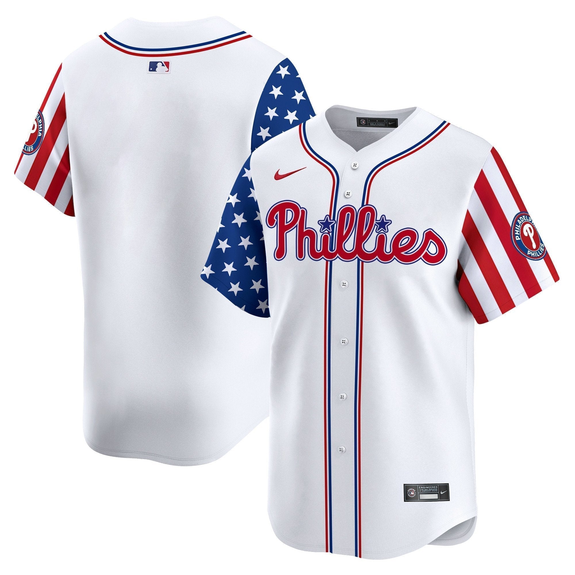 Phillies 2025 Independence Day Vapor Premier Limited Jersey - All Stitched