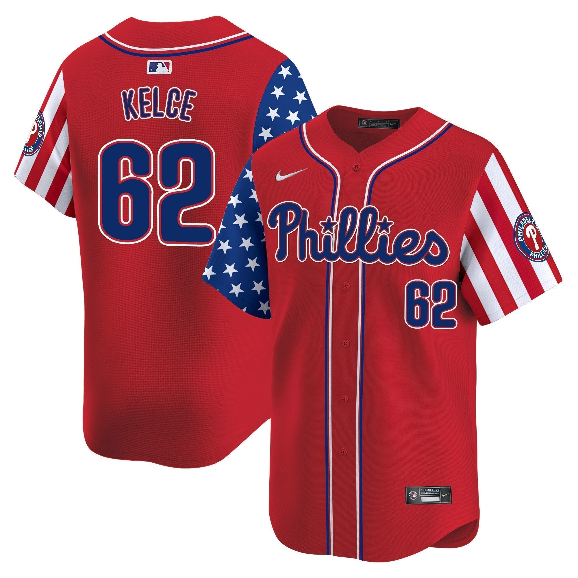 Phillies 2025 Independence Day Vapor Premier Limited Jersey - All Stitched