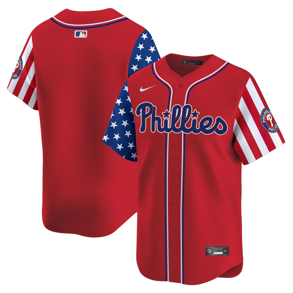 Phillies 2025 Independence Day Vapor Premier Limited Jersey - All Stitched