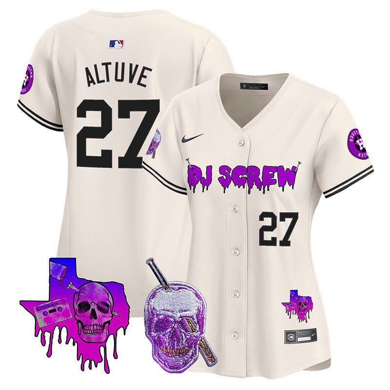 Women's Astros DJ Screw Vapor Premier Limited Jersey - All Stitched