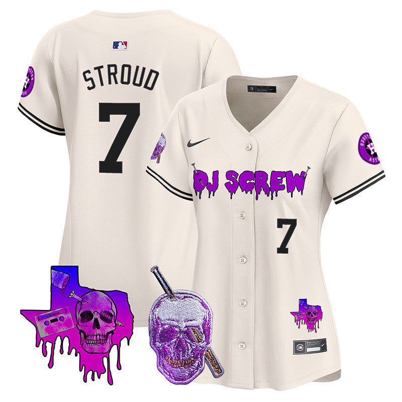 Women's Astros DJ Screw Vapor Premier Limited Jersey - All Stitched
