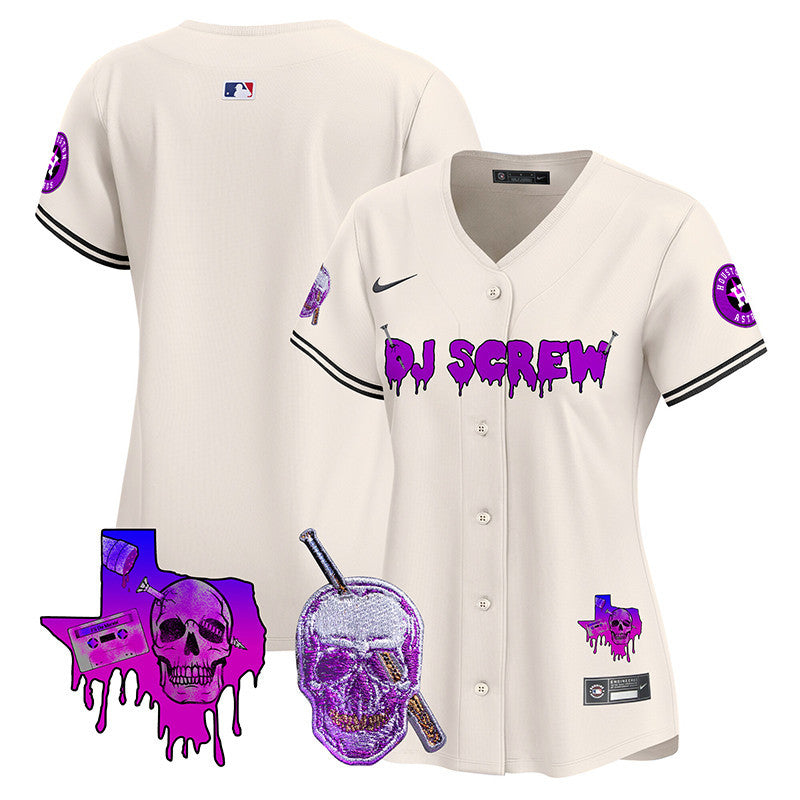 Women's Astros DJ Screw Vapor Premier Limited Jersey - All Stitched