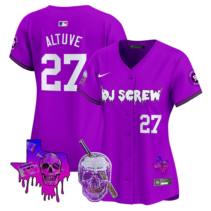 Women's Astros DJ Screw Vapor Premier Limited Jersey - All Stitched