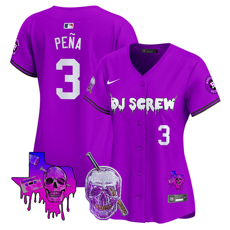Women's Astros DJ Screw Vapor Premier Limited Jersey - All Stitched