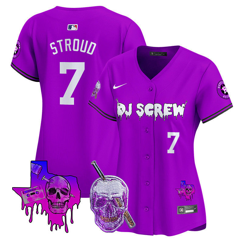 Women's Astros DJ Screw Vapor Premier Limited Jersey - All Stitched
