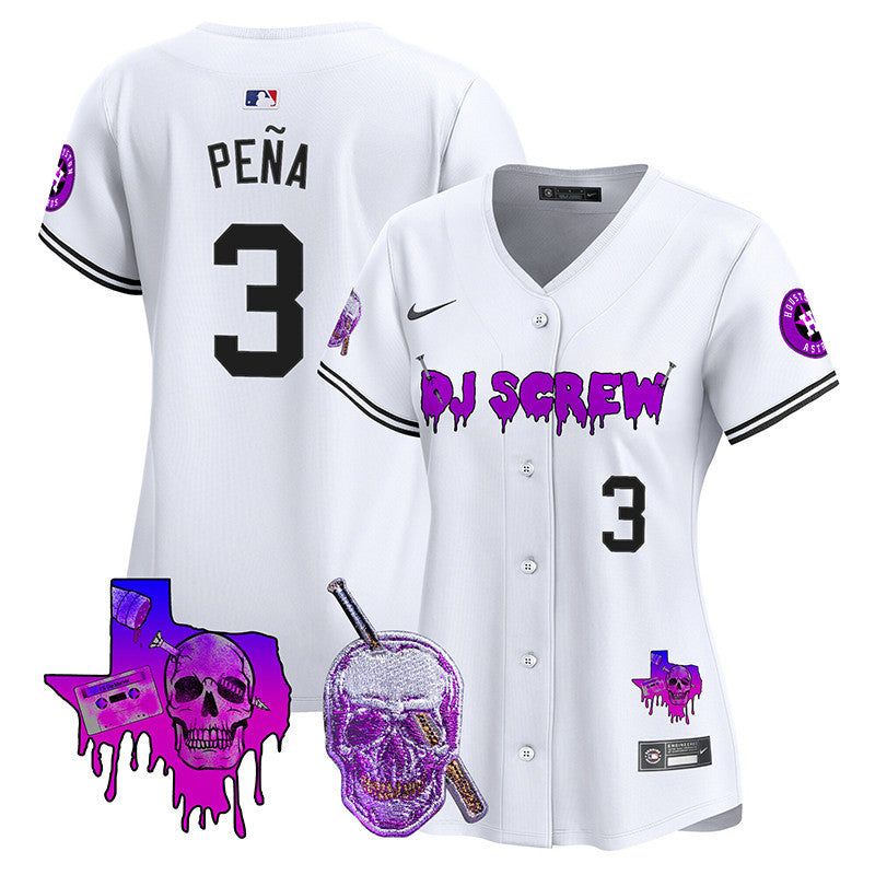Women's Astros DJ Screw Vapor Premier Limited Jersey - All Stitched