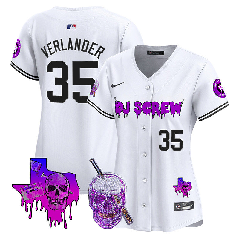 Women's Astros DJ Screw Vapor Premier Limited Jersey - All Stitched