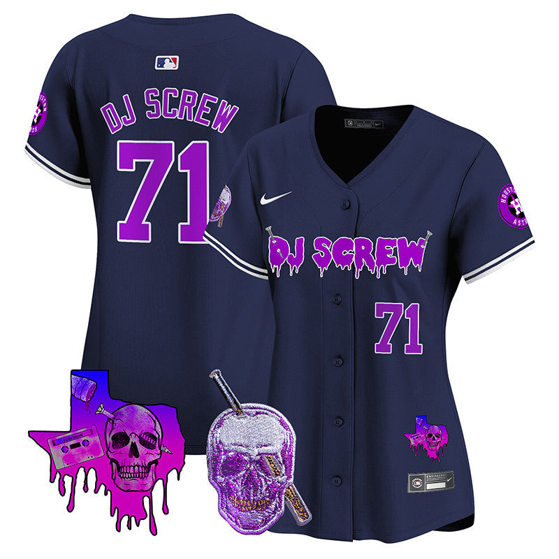 Women's Astros DJ Screw Vapor Premier Limited Jersey - All Stitched