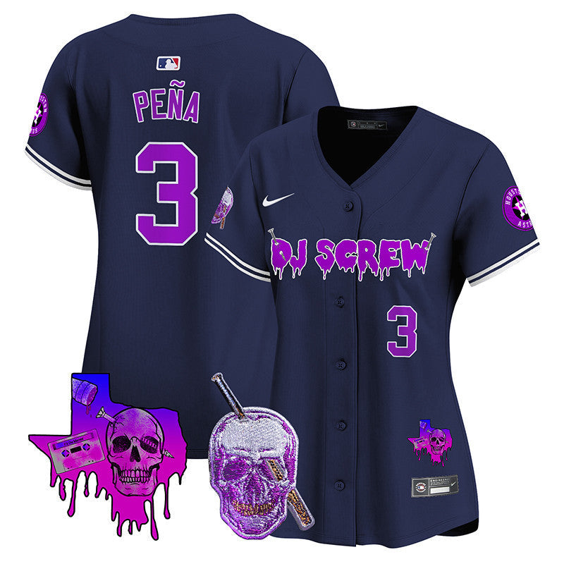 Women's Astros DJ Screw Vapor Premier Limited Jersey - All Stitched