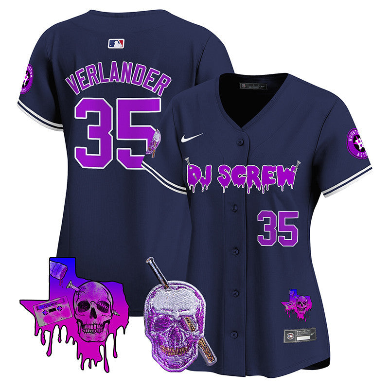 Women's Astros DJ Screw Vapor Premier Limited Jersey - All Stitched