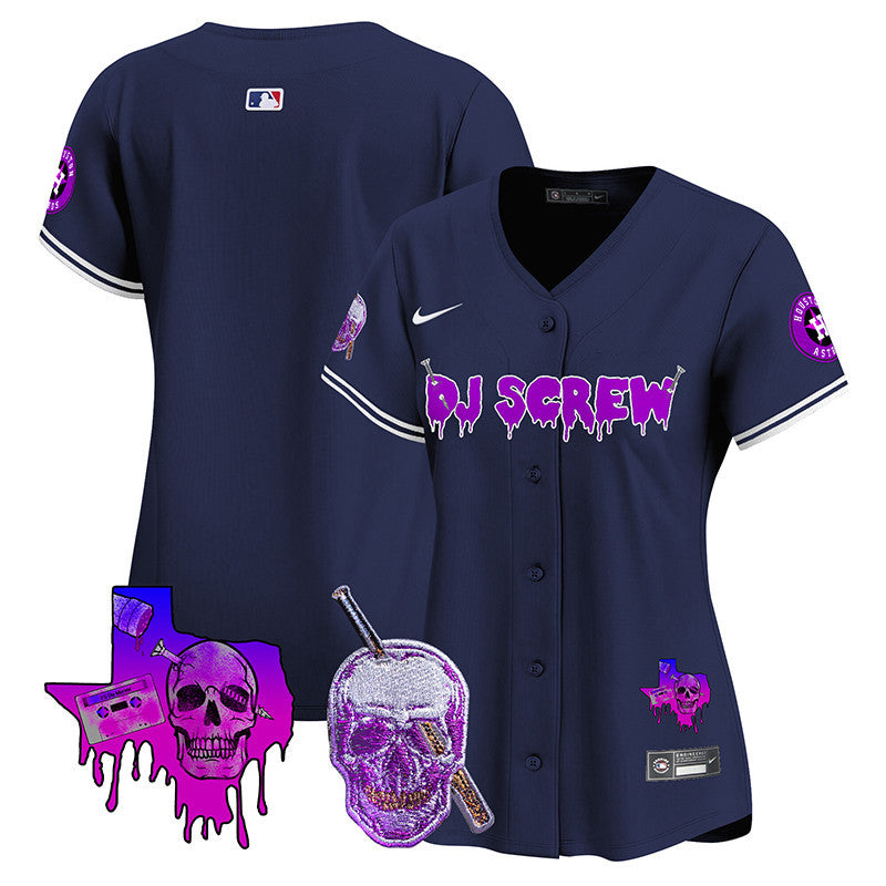 Women's Astros DJ Screw Vapor Premier Limited Jersey - All Stitched