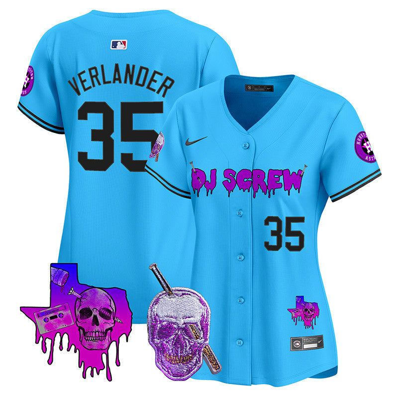 Women's Astros DJ Screw Vapor Premier Limited Jersey - All Stitched