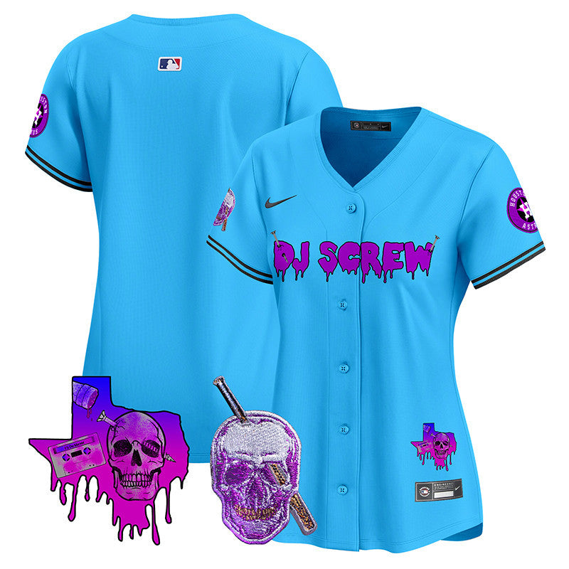 Women's Astros DJ Screw Vapor Premier Limited Jersey - All Stitched