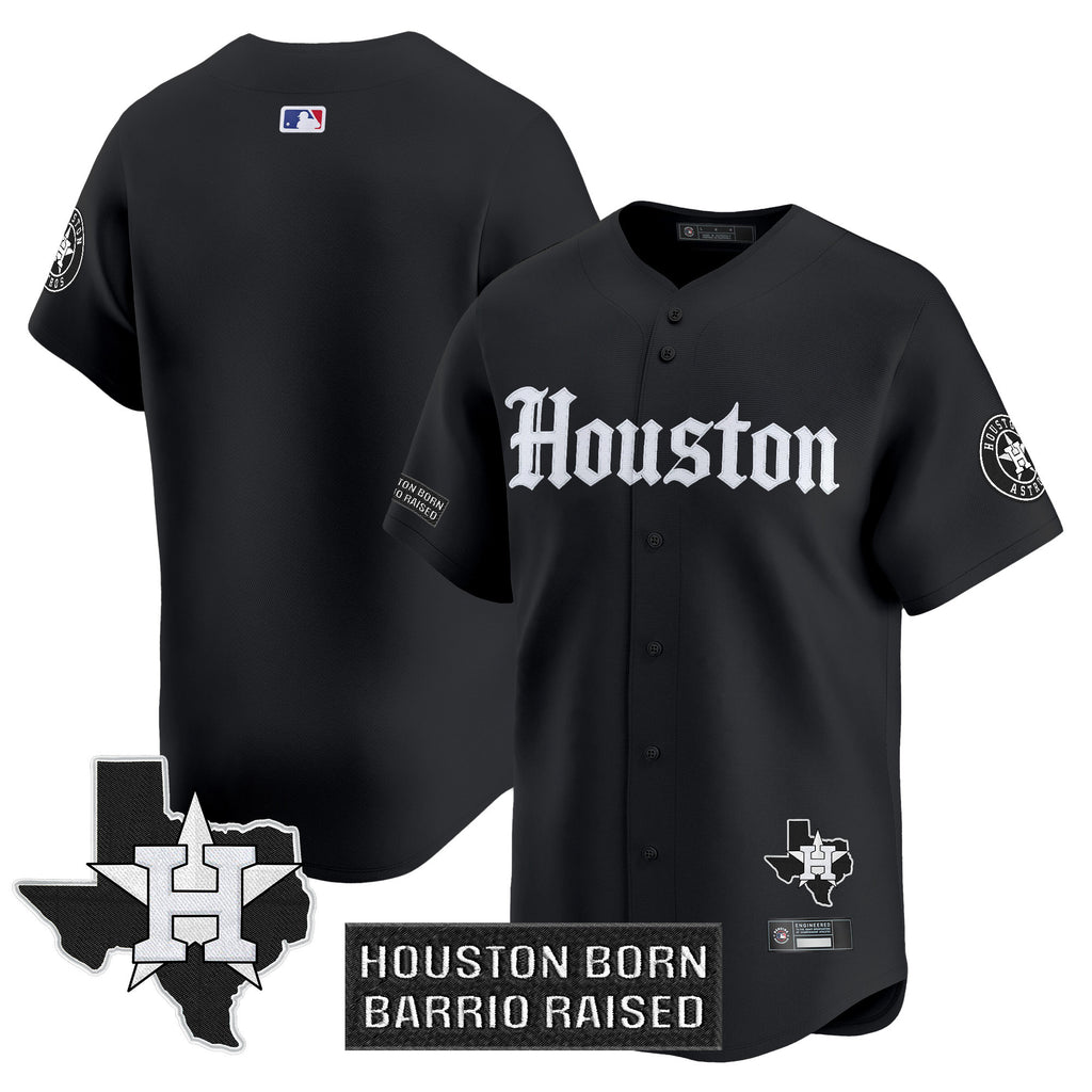 Men's Houston Astros 'Gothic Edition' Vapor Premier Limited Jersey V2 - All Stitched