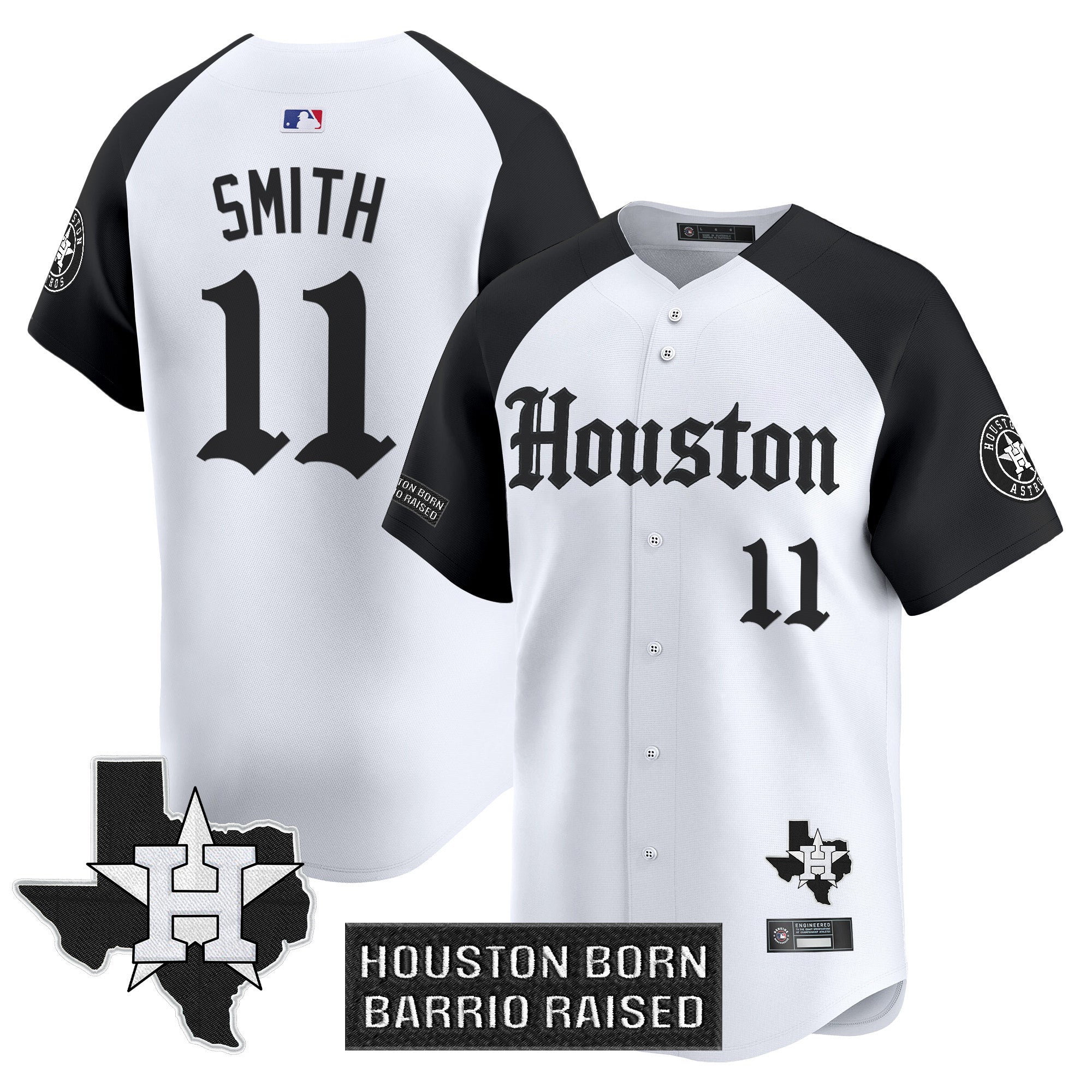 Men's Houston Astros 'Gothic Edition' Vapor Premier Limited Jersey V2 - All Stitched