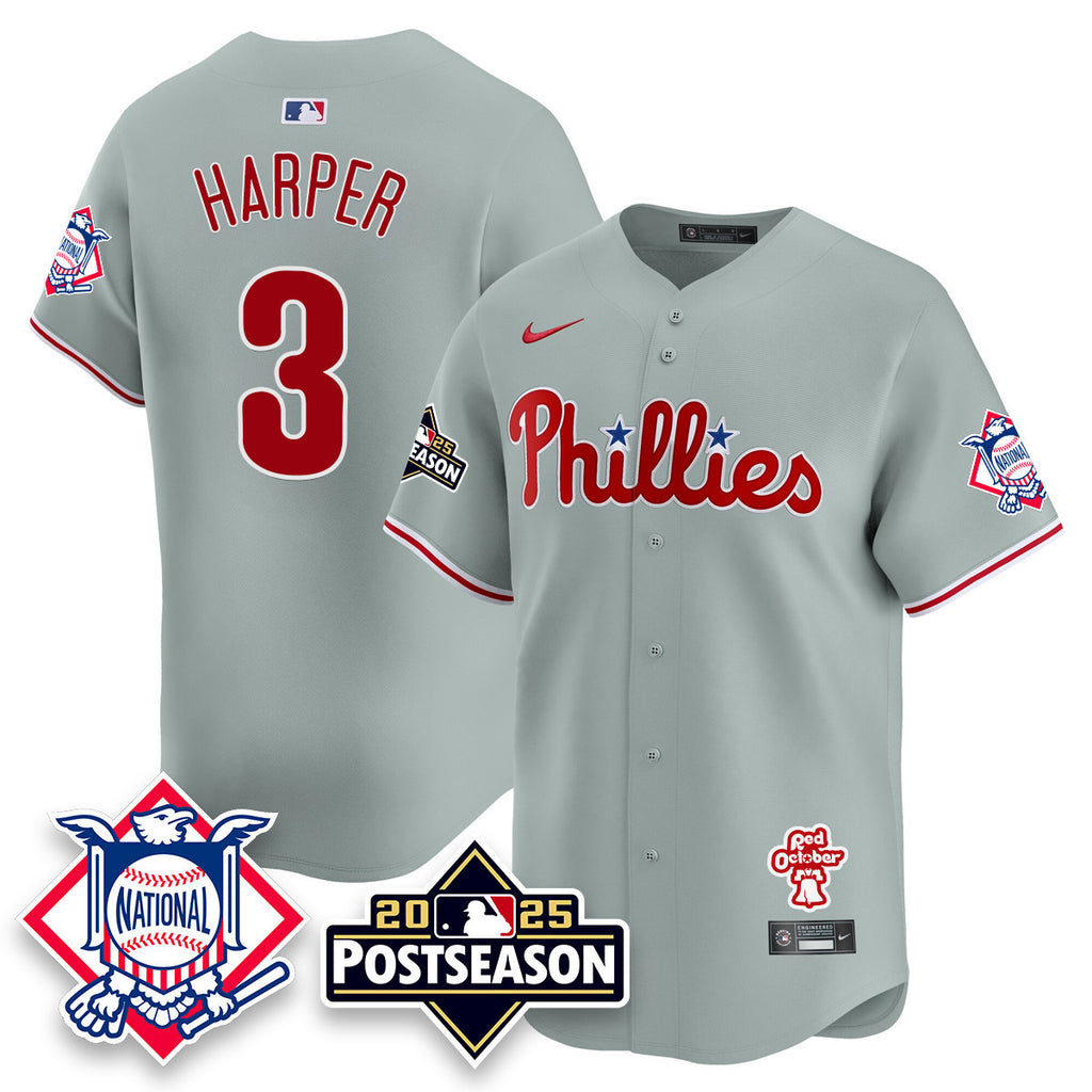 Youth's Philadelphia Phillies 2025 Postseason Jersey - All Stitched