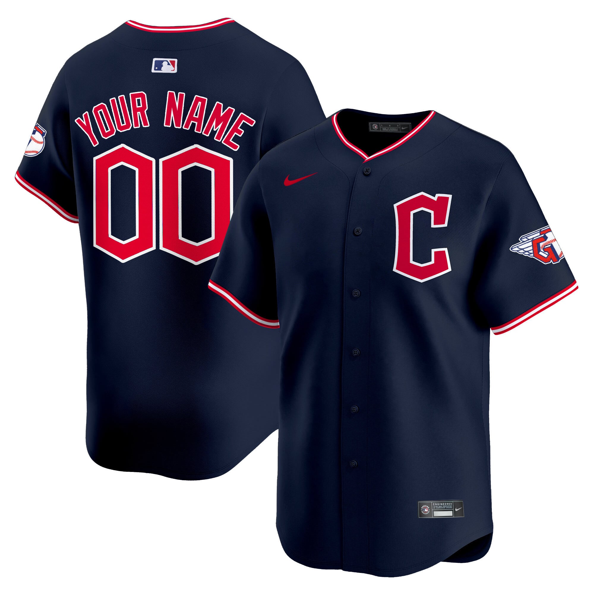 Cleveland Guardians 2025 Vapor Premier Limited Custom Jersey - All Stitched