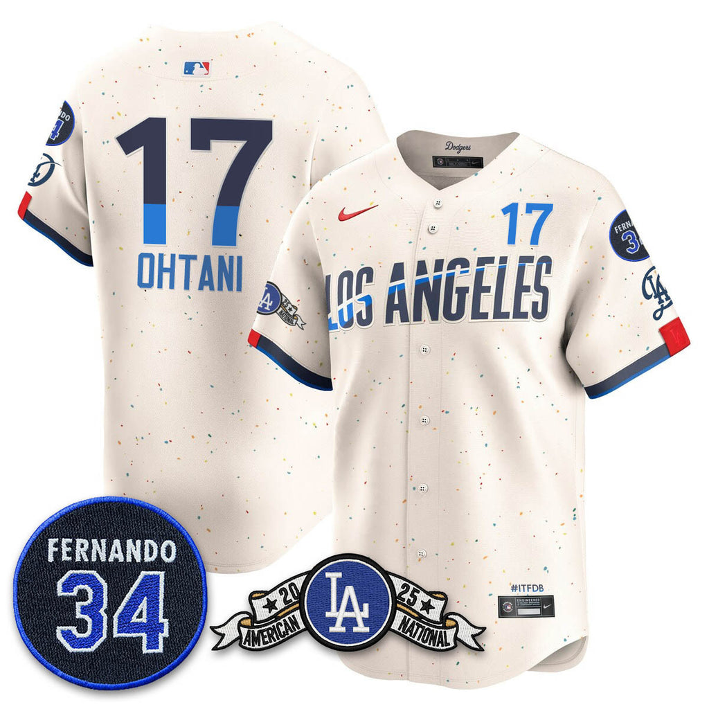 Los Angeles Dodgers 2025 National League Champions Jersey - All Stitched
