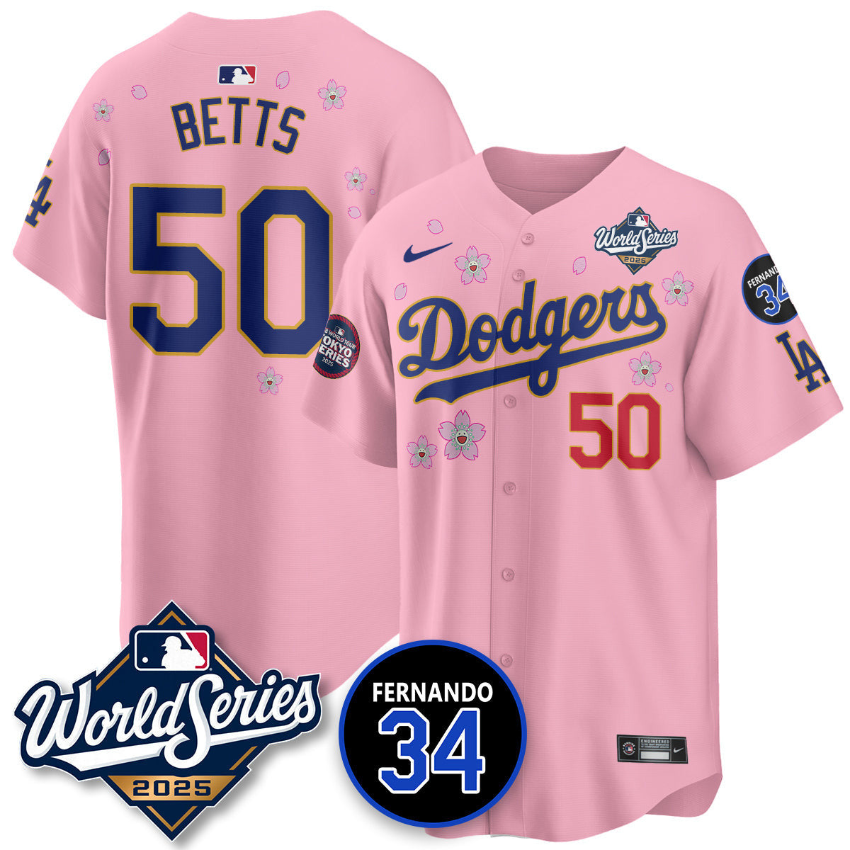 LAD Tokyo Series 2025 NL Champions Jersey - All Stitched