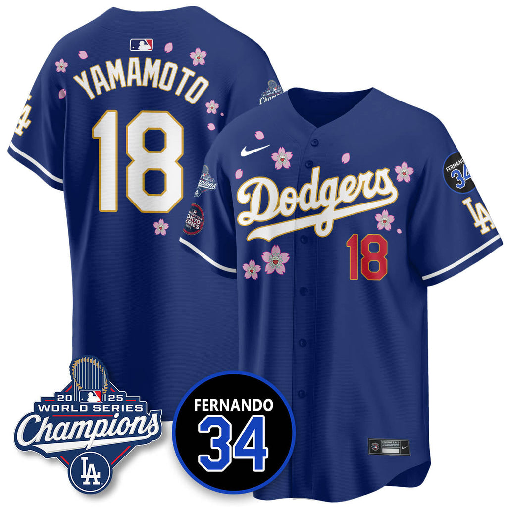 Los Angeles Dodgers Tokyo 2025 World Series Champions Jersey - All Stitched