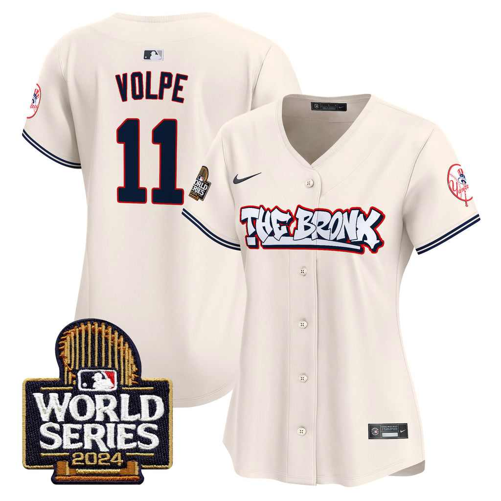 Women's Yankees The Bronx 2024 World Series Vapor Premier Limited Jersey - All Stitched