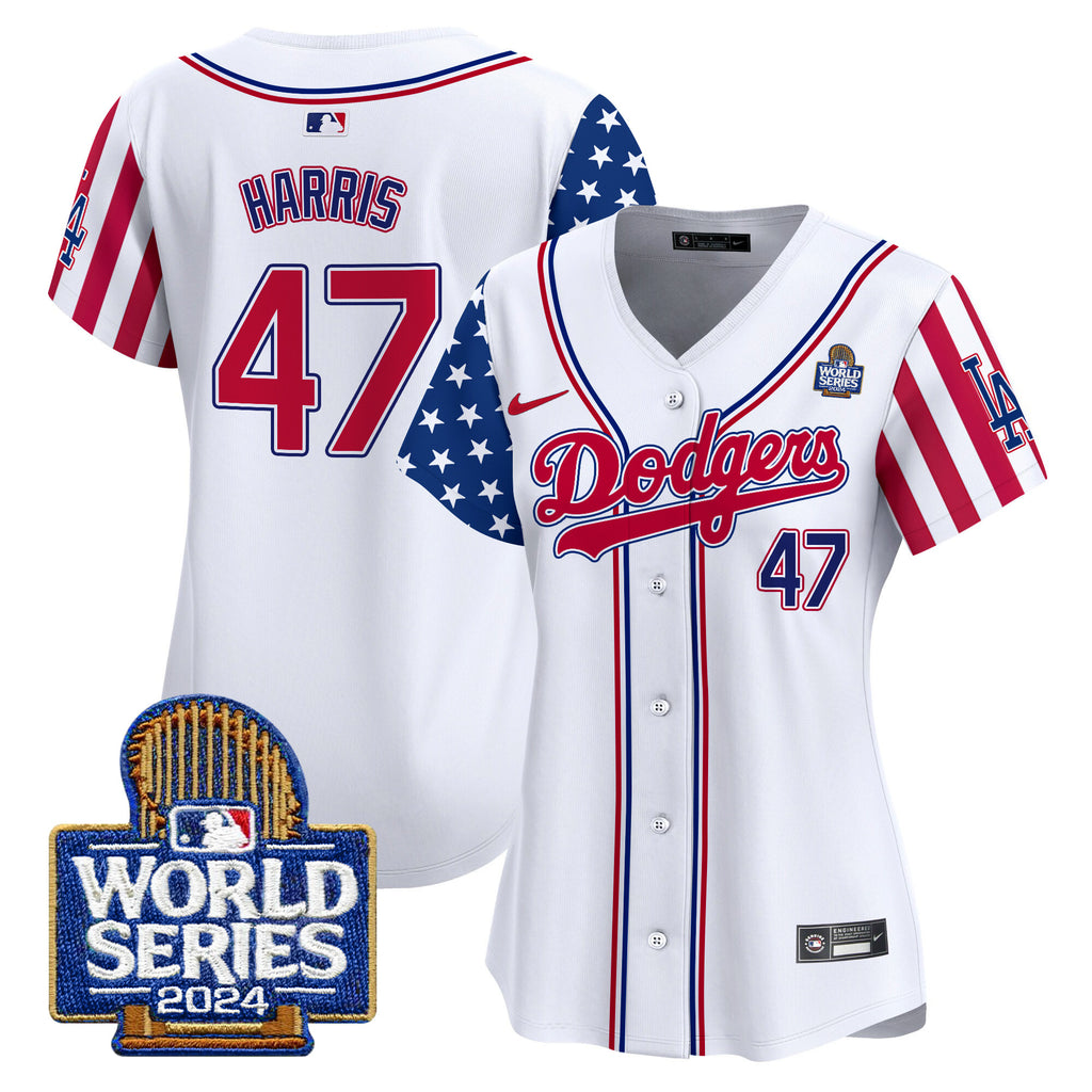 Women's Dodgers American Style 2024 World Series Vapor Premier Limited Jersey V2 - All Stitched