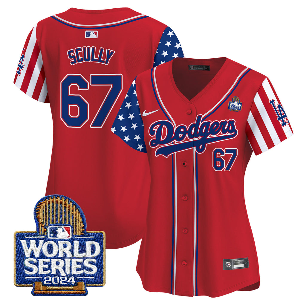 Women's Dodgers American Style 2024 World Series Vapor Premier Limited Jersey V2 - All Stitched