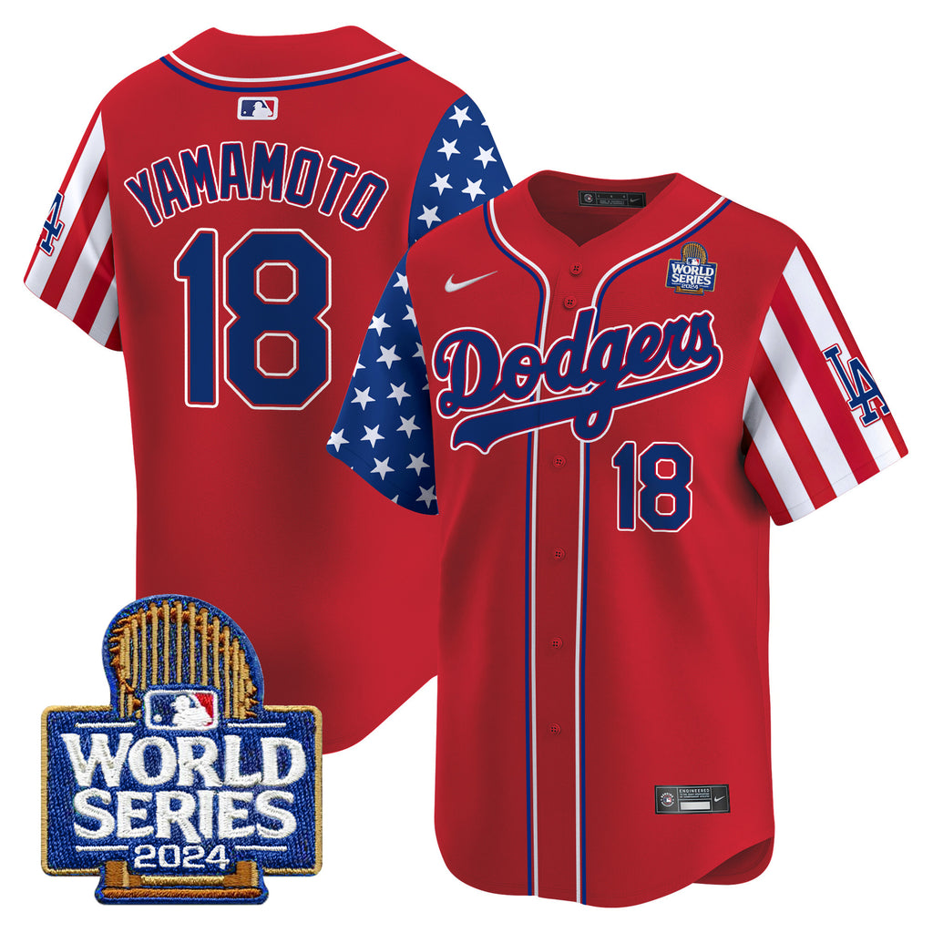 Men's Dodgers American Style 2024 World Series Vapor Premier Limited Jersey V2 - All Stitched