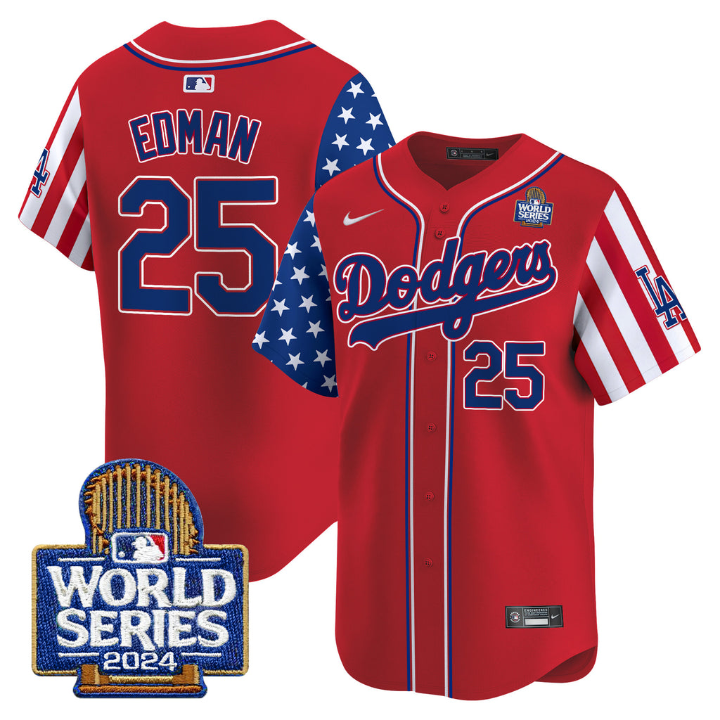 Men's Dodgers American Style 2024 World Series Vapor Premier Limited Jersey V2 - All Stitched