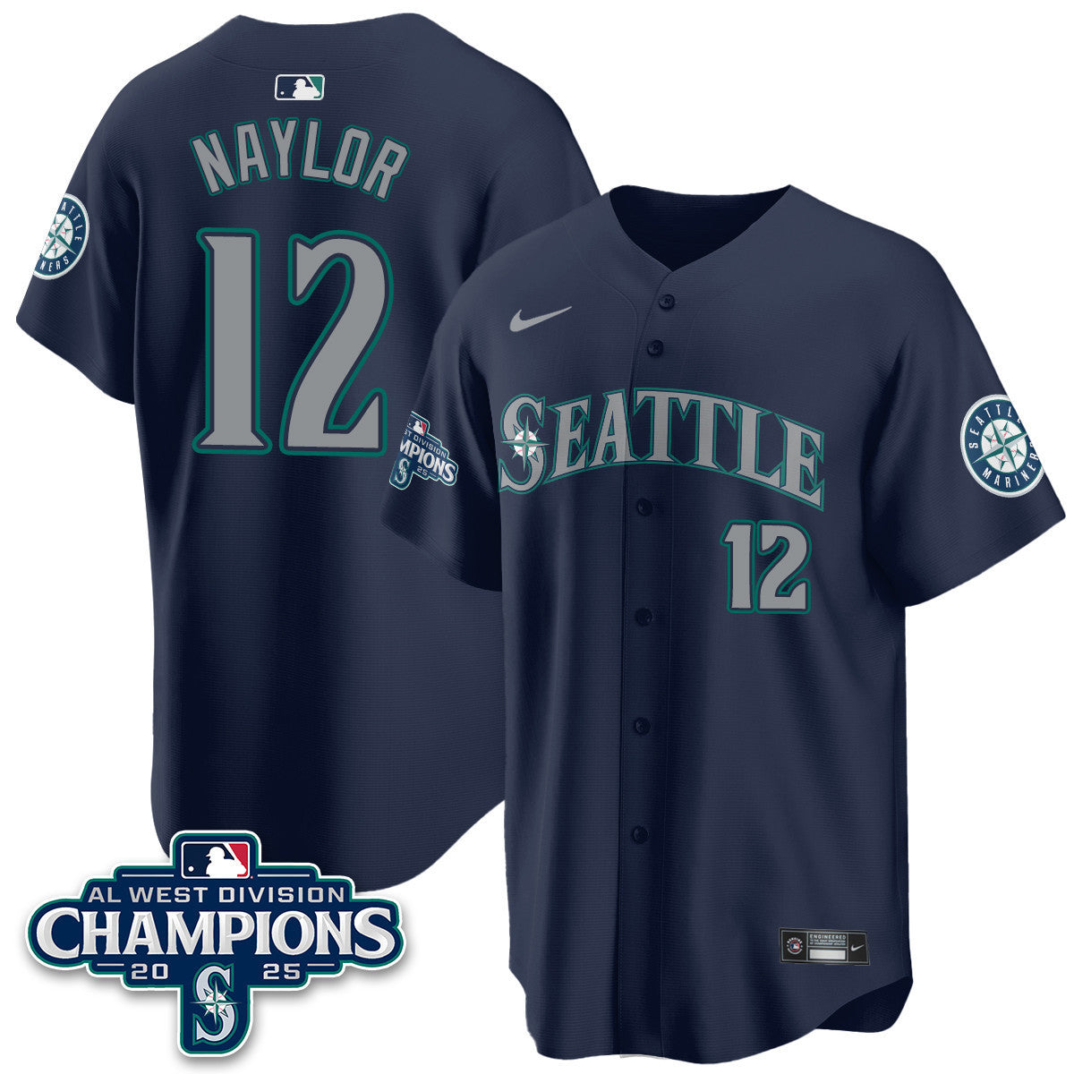 SEA 2025 AL West Division Champions Men Jersey - All Stitched